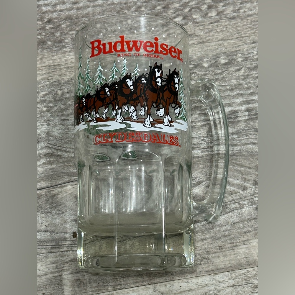 1988 Anheuser Busch Budweiser King of the Beers Clydesdale Handled Beer Mug
